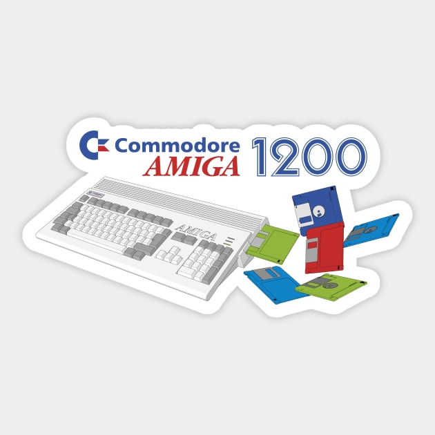 Commodore Amiga 1200 Sticker by Crap Bits